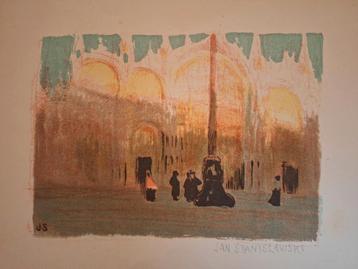 Litho San Marcoplein - Jan Stanislawski polen beschikbaar voor biedingen