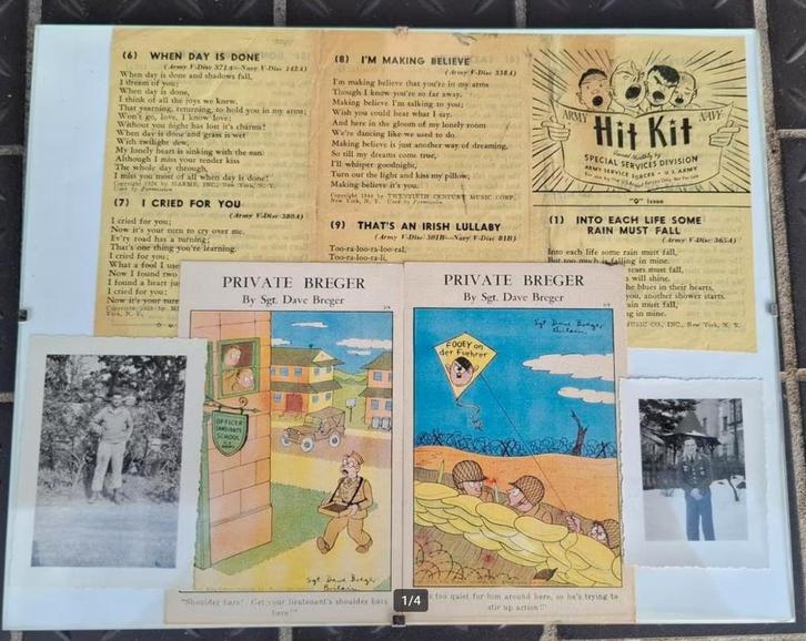 WWII - US - Cards, Foto's en Hit Kit, Verzamelen, Militaria | Tweede Wereldoorlog, Landmacht, Foto of Poster, Amerika, Verzenden