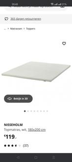 Matras topper Nisseholm ikea 180 x 200 cm, Ophalen, Tweepersoons, Zo goed als nieuw, 180 cm