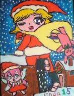 schilderij op doek chibi 15, Ophalen of Verzenden