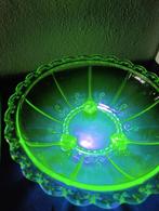 Uranium Glas Bonbonschaal / Fruitschaal, Ophalen of Verzenden