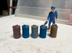 Set van 5 witmetalen vuilnisdrums voor LGB diverse kleuren, Overige merken, Gebruikt, Gelijkstroom, Overige typen