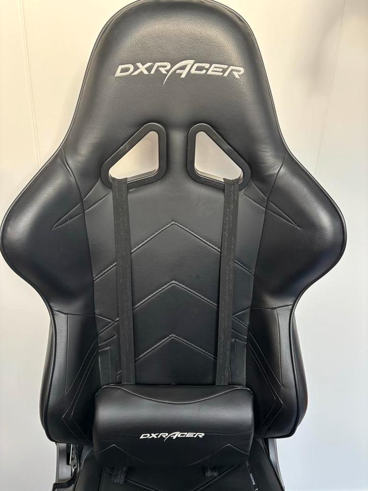 DXRACER Gamestoel - In goede staat!, Huis en Inrichting, Bureaustoelen, Gebruikt, Bureaustoel, Zwart, Gaming bureaustoel, Ophalen