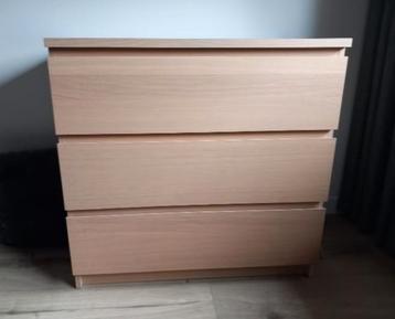 Ikea Malm ladekast met 3 laden zgan - afbeelding 1
