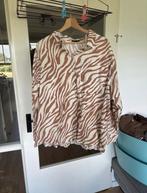 MS Mode dierenprint blouse, Bruin, Maat 46/48 (XL) of groter, Ophalen of Verzenden, Zo goed als nieuw