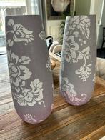 2 paarse keramieken vazen / Overloon, Antiek en Kunst, Antiek | Keramiek en Aardewerk, Ophalen of Verzenden