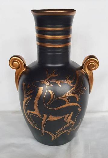 Art Deco Charles Catteau vaas dieren BOCH. beschikbaar voor biedingen