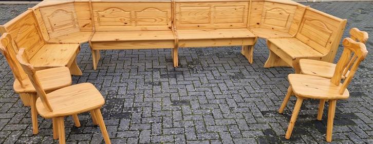 U-VORM massief Oostenrijkse Eethoek Duitse zithoek hoekbank, Huis en Inrichting, Banken | Complete zithoeken, Zo goed als nieuw