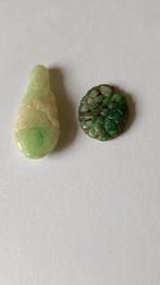 Oude Jadeiet Boeddha en hanger, Verzenden, Overige materialen, Hanger, Met edelsteen