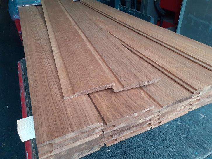 Thermowood - Fraké gevelbekleding 18x185x4200mm- partij 32st, Tuin en Terras, Palen, Balken en Planken, Nieuw, Planken, 250 cm of meer