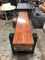 Luxe eettafel met glas en hout - Timothy Oulton, 100 tot 150 cm, Vierkant, Ophalen of Verzenden, Glas