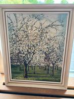 Klassiek Schilderij Boomgaard in Bloei, Gesigneerd 'Het'  (I, Antiek en Kunst, Kunst | Schilderijen | Klassiek, Ophalen of Verzenden