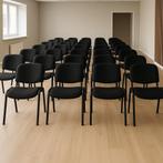 Zwarte Stapelbare Vergaderstoelen, Ophalen, Gebruikt, Zwart, Metaal