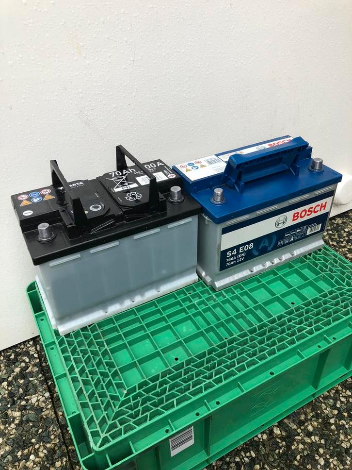 VARTA EFB 70Ah/BOSCH 70Ah goede accu’s/startaccu’s, Auto-onderdelen, Accu's en Toebehoren, Gebruikt, Ophalen of Verzenden