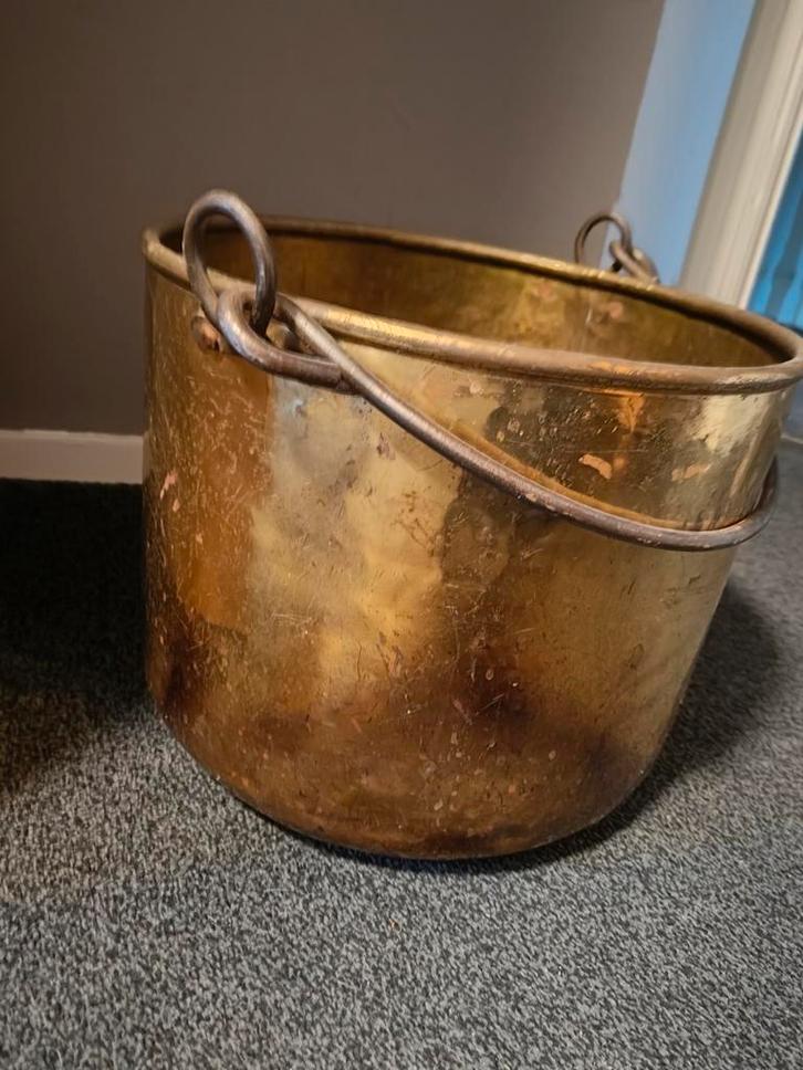 Oude koperen bak groot, Antiek en Kunst, Antiek | Koper en Brons, Ophalen of Verzenden