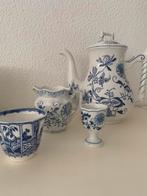 Theepot antiek melkkan eidop kannetje blauw, Ophalen of Verzenden