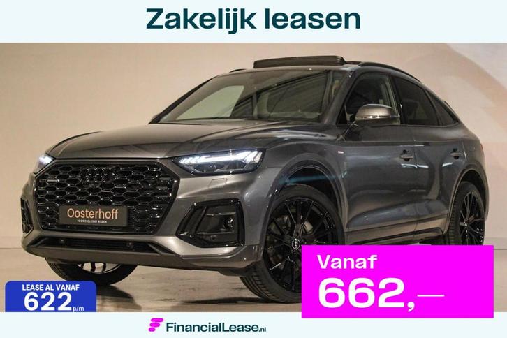 Audi Q5 Sportback 55 TFSI e S edition RS STOEL | HUD | B&O, Auto's, Audi, Bedrijf, Lease, Financial lease, Q5, ABS, Achteruitrijcamera