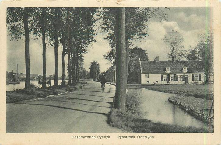 701334001 Hazerswoude Rijnstreek Oostzijde, Verzamelen, Ansichtkaarten | Nederland, Zuid-Holland, Voor 1920, Verzenden