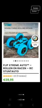 Stunt auto met afstandsbediening 1x gebruikt, Verzenden, Zo goed als nieuw, Afstandsbediening