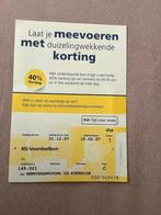 Oud NS voordeelbon/treinkaartje, Verzamelen, Spoorwegen en Tramwegen, Verzenden, Zo goed als nieuw, Trein, Overige typen