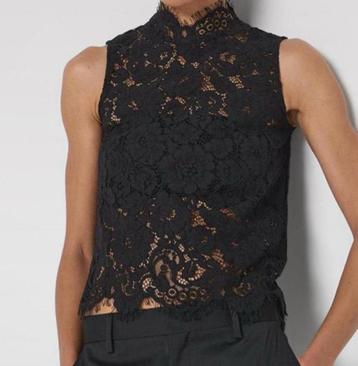 Ivy & Oak zwarte kanten mouwloze top. Nieuw met kaartje, M beschikbaar voor biedingen