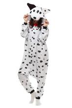 Dalmatiër Onesie S-M Pak Kostuum Zwart Wit Hond, Maat 46 (S) of kleiner, Carnaval, Ophalen of Verzenden, Zo goed als nieuw