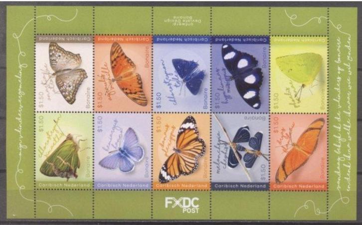 BONAIRE 1 - Dieren: insecten (vlinders), Postzegels en Munten, Postzegels | Thematische zegels, Postfris, Dier of Natuur, Ophalen of Verzenden