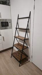 Ladderrek / Wandrek Metaal Mangohout, Ophalen, Zo goed als nieuw