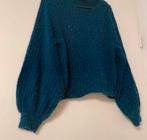 Blauwe trui met pofmouwen - Maat M, Ophalen of Verzenden, Zo goed als nieuw