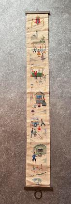 Borduurwerk/ schellekoord met oud koperenbeslag koetsen, Ophalen of Verzenden, Gebruikt, Handborduren, Overige typen