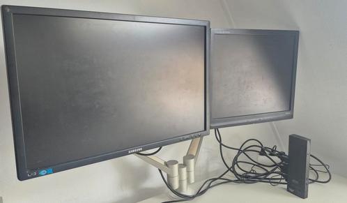 Complete workstation, Computers en Software, Monitoren, Gebruikt, 60 Hz of minder, DVI, In hoogte verstelbaar, Draaibaar, Overige resoluties
