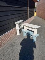 Brocante bankjes., Antiek en Kunst, Curiosa en Brocante, Ophalen