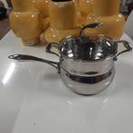 T chefseries Tupperware pan met stoominzet, Ophalen of Verzenden, Zo goed als nieuw, Rvs