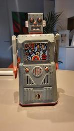 Blikken robot R-1 met doos mooie staat werkt goed, Antiek en Kunst, Antiek | Speelgoed, Ophalen of Verzenden