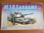 M1A1 Abrams w/mine plough (Dragon 1/72), Hobby en Vrije tijd, Modelbouw | Auto's en Voertuigen, Overige merken, Nieuw, Ophalen of Verzenden