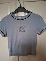 pull & bear shirt blauw met print mt s, Ophalen, Blauw, Korte mouw, Gedragen