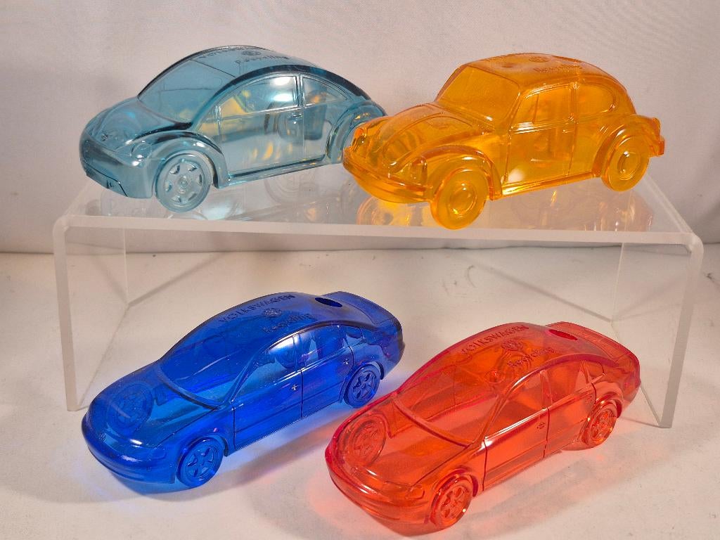 Set 4x VW DMMA Pennenhouders 1:43 (6), Hobby en Vrije tijd, Modelauto's | 1:43, Ophalen of Verzenden, Nieuw, Auto, Overige merken