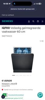 Siemens vaatwassers-60-cm-breed inbouw vaatwasser, Witgoed en Apparatuur, Vaatwasmachines, Ophalen, Zo goed als nieuw, Inbouw