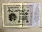 100.000 Reichsmarkbiljet uit 1923, Ophalen of Verzenden, Buitenland, Bankbiljetten