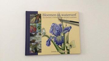 Bloemen in waterverf beschikbaar voor biedingen