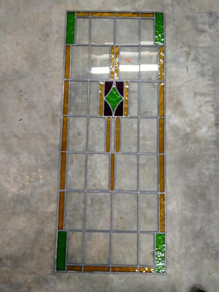 Glas in lood raam, Doe-het-zelf en Verbouw, Glas en Ramen, Gebruikt, Gevelraam of Ruit, 120 tot 160 cm, Minder dan 80 cm, Glas in lood