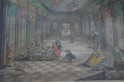 6 Prachtige Opticaprenten laat 18e eeuws (1), Antiek en Kunst, Kunst | Etsen en Gravures, Ophalen of Verzenden