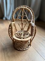 Retro Rotan Poppenstoel / Plantenstoel, Kinderen en Baby's, Speelgoed | Poppen, Ophalen of Verzenden, Gebruikt, Overige typen
