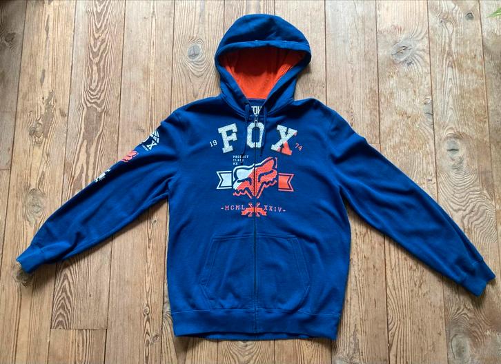 Fox, hooded sweater, maat L, Moto X, Kleding | Heren, Truien en Vesten, Zo goed als nieuw, Maat 52/54 (L), Blauw, Ophalen of Verzenden