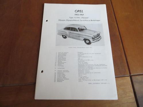 Vraagbaak Opel Olympia 1.5 ltr, Opel Olympia Rekord 1955-57, Auto diversen, Handleidingen en Instructieboekjes, Ophalen of Verzenden