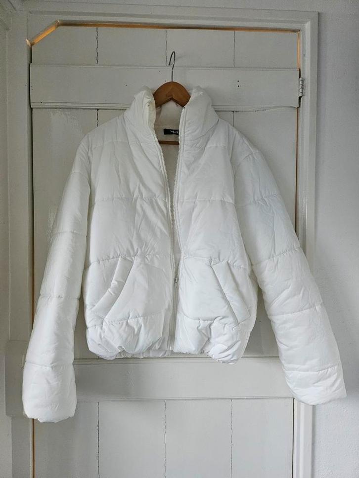 Witte Puffer Jacket - XL Most Wanted, Kleding | Dames, Jassen | Winter, Zo goed als nieuw, Maat 46/48 (XL) of groter, Wit, Ophalen of Verzenden