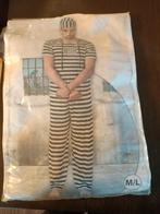 Carnavals pak gevangenen gevangenis boef maat M/L, Ophalen of Verzenden, Zo goed als nieuw