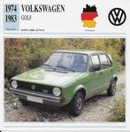 Ma884 autokaart volkswagen golf ( 1974 - 1983 ), Verzamelen, Ophalen of Verzenden, Zo goed als nieuw