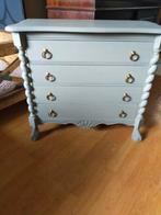 Vintage beige/grijs ladekastje kastje, Ophalen, Zo goed als nieuw, 25 tot 50 cm, Minder dan 100 cm