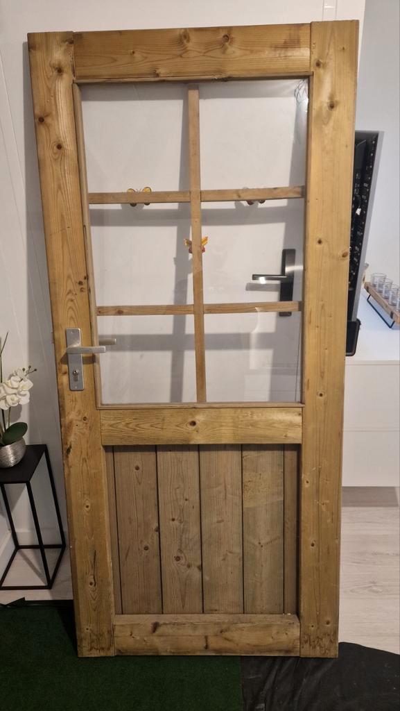 Vurenhouten Buitendeur - 180x82cm - Den Haag, Doe-het-zelf en Verbouw, Deuren en Horren, Ophalen